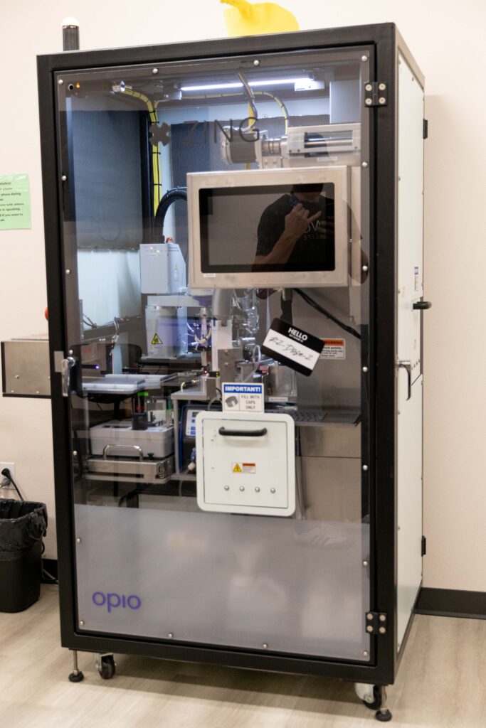 Comprehensive Healthcare's new ZING robot for methadone dosing.